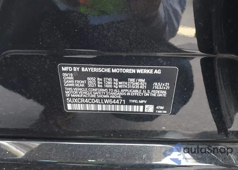 2020 BMW X5 Sdrive40I from USA, damaged, VIN 5UXCR4C04LLW64471